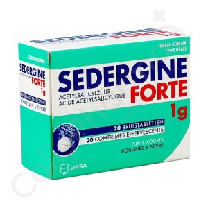 Sedergine Forte 1 g - 20 comprimés effervescents