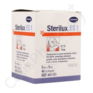 Sterilux ES 1 5x5 cm - 40 pièces