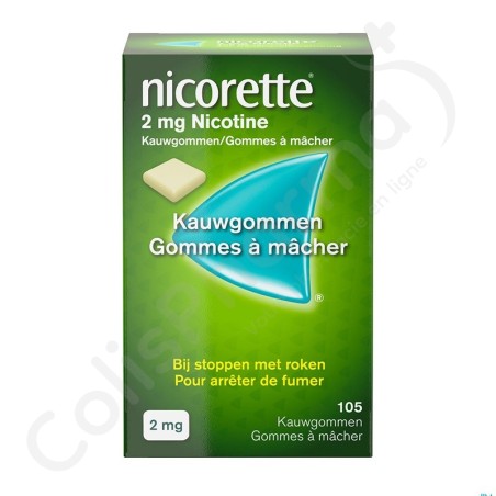 Nicorette Nicotine 2 mg - 105 kauwgommen