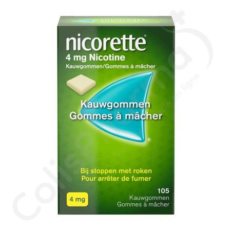 Nicorette Nicotine 4 mg - 105 gommes à mâcher