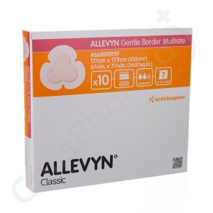 Allevyn Gentle Border Multisite - 17,5x17,5 cm - 10 pièces