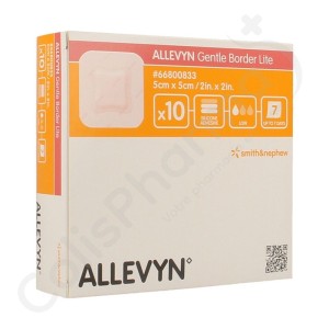 Allevyn Gentle Border Lite - 5x5 cm - 10 stuks