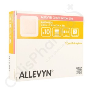 Allevyn Gentle Border Lite - 7,5x7,5 cm - 10 stuks