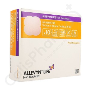 Allevyn Life Non-Bordered - 10,5x10,5 cm - 10 pièces