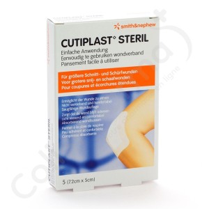 Cutiplast Steril - 7,2x5 cm - 5 pansements