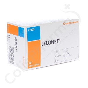 Jelonet - 5x5 cm - 50 tulles gras