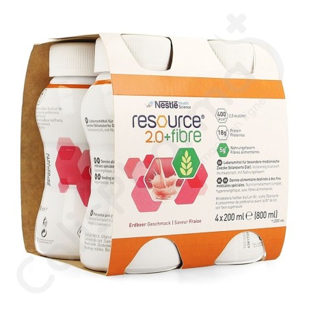 Resource 2.0 Fibre Fraise - 4x200 ml