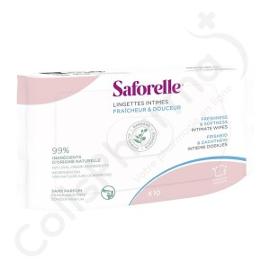 Saforelle Lingettes Intimes Jetables Pocket - 10 pièces