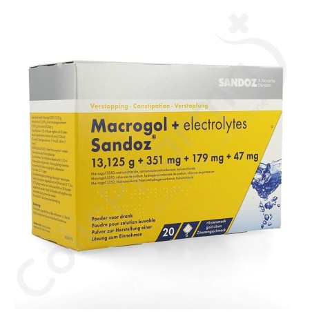 Macrogol + Electrolytes Sandoz - 20 sachets de 13,7 g