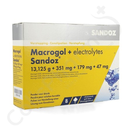 Macrogol + Electrolytes Sandoz - 8 sachets van 13,7 g