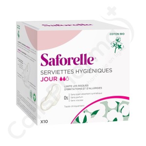 Saforelle Serviettes Hygiéniques - 10 pièces