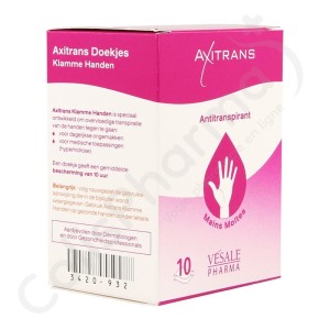 Axitrans Mains Moites - 10 lingettes