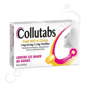 Collutabs Honing- en Citroensmaak - 36 zuigtabletten