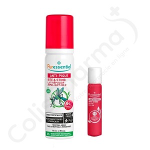 Puressentiel Antibeet Spray - 75 ml + Antibeet Verzachtende Roller - 5 ml PROMOPACK