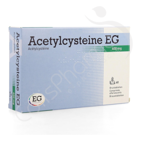 Acetylcysteine EG 600 mg - 60 bruistabletten