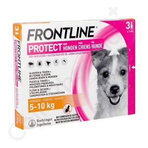 Frontline Protect Solution Pour Spot-On Chiens S 5-10 kg - 3 pipettes de 1 ml