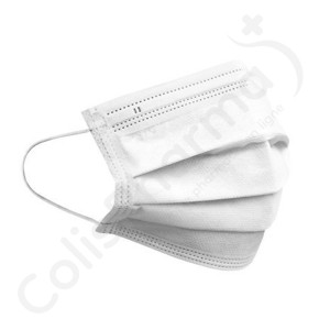 Masques chirurgicaux - Blanc - Type IIR - 1 boîte de 50 masques