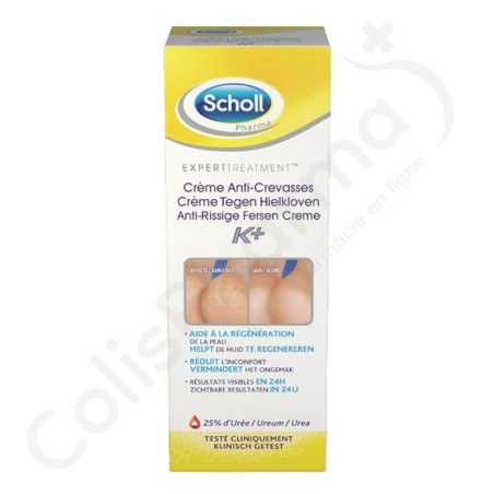 Scholl Pharma Behandeling - Crème tegen hielkloven K+ - 60 ml
