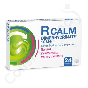 R Calm Dimenhydrinate 50 mg - 24 comprimés