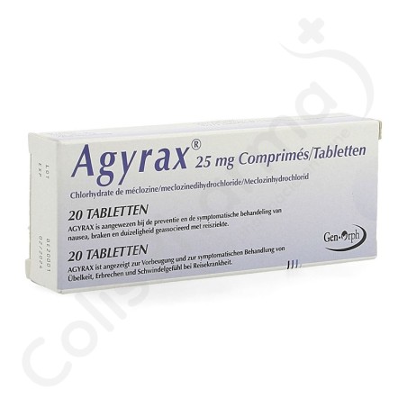Agyrax 25 mg - 20 tabletten Agyrax 25 mg - 20 tabletten
