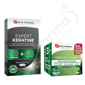 Forté Pharma Expert Keratine - PROMO 120 capsules + Expert Haar - 84 tabletten