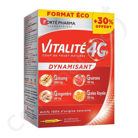 Forté Pharma Energie Vitalité 4G Promo Pack - 30 ampoules