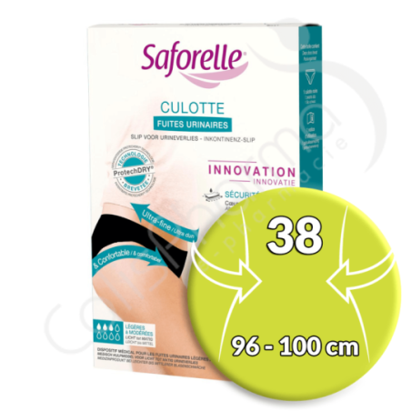 Saforelle Culotte pour fuites urinaires - Taille 38 - 1 culotte Saforelle Culotte pour fuites urinaires - Taille 38 - 1 culotte