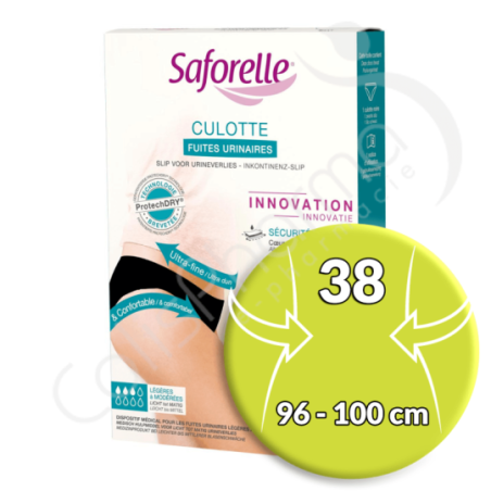 Saforelle Culotte pour fuites urinaires - Taille 38 - 1 culotte