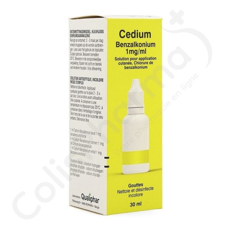 Cedium Benzalkonium 1 mg/ml - Gouttes 30 ml Cedium Benzalkonium 1 mg/ml - Gouttes 30 ml