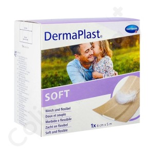 DermaPlast Soft Zelfklevend Pleister 6 cm x 5 m - 1 verband
