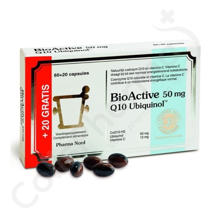 BioActive Q10 Ubiquinol 50 mg - 60 + 20 capsules BioActive Q10 Ubiquinol 50 mg - 60 + 20 capsules