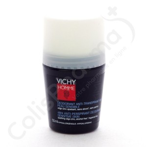 Vichy Homme Déodorant à billes Peaux Sensibles - 50 ml