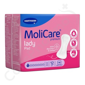 Molicare Lady Pad 1 Goutte - 12 protections anatomiques