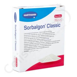 Sorbalgon 5 x 5 cm - 10 compressen