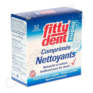 Fittydent Super Comprimés Nettoyants - 32 comprimés effervescents