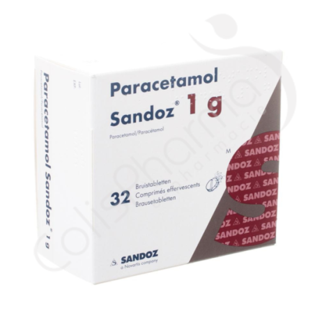Paracetamol Sandoz 1 g - 32 bruistabletten