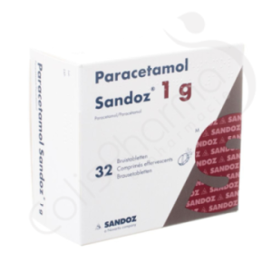 Paracetamol Sandoz 1 g - 32 bruistabletten