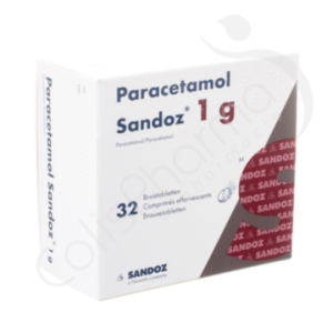 Paracetamol Sandoz 1 g - 32 comprimés effervescents