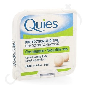 Quies Protection Auditive Cire Naturelle - 8 paires