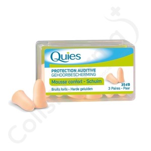Quies Protection Auditive Mousse Chair - 3 paires