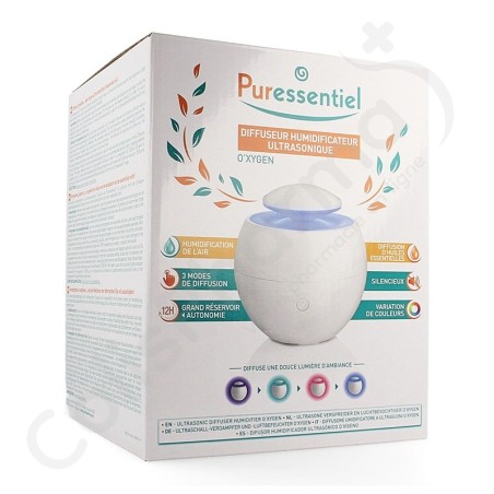 Puressentiel Diffuseur Humidificateur Ultrasonique O'xygen - 1 diffuseur d'huiles essentielles