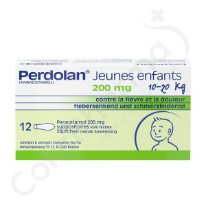 Perdolan Jeunes Enfants 200 mg - 12 suppositoires