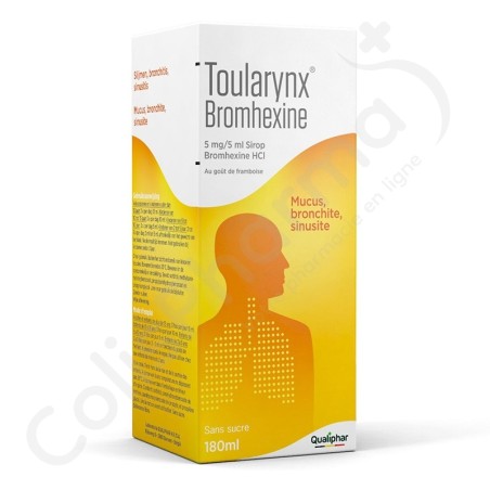 Toularynx Bromhexine Goût Framboise 5 ml/5 mg- Sirop 180 ml