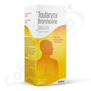 Toularynx Bromhexine Framboossmaak 5 ml/5 mg- Siroop 180 ml
