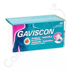 Gaviscon Antiacide-Antireflux - 48 comprimés à croquer