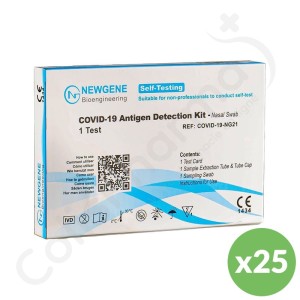 Zelftest Covid-19 - Snelle antigene neustest - 25 tests