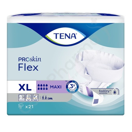 Tena Flex Maxi Extra Large - 21 changes avec ceinture Tena Flex Maxi Extra Large - 21 changes avec ceinture