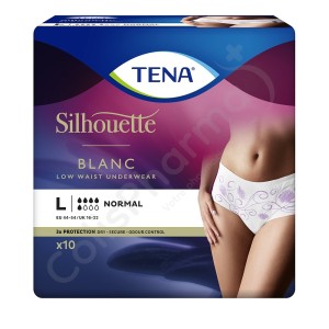 Tena Silhouette Normal Blanc Large - 10 beschermende onderbroeken