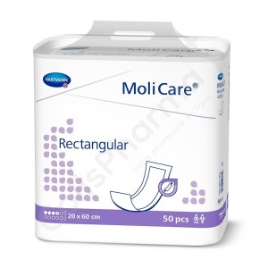 Molicare Rectangular 4 Druppels 20 x 60 cm - 50 niet-doorlatende rechte inleggers