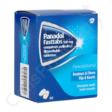 Panadol Fasttabs 500 mg - 60 comprimés
